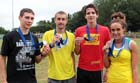 10000 metres medal presentation.